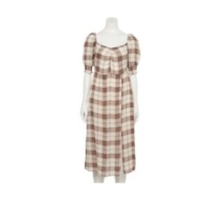Hint of Mint Short Sleeve Smocked Midi Dress, S, NWT